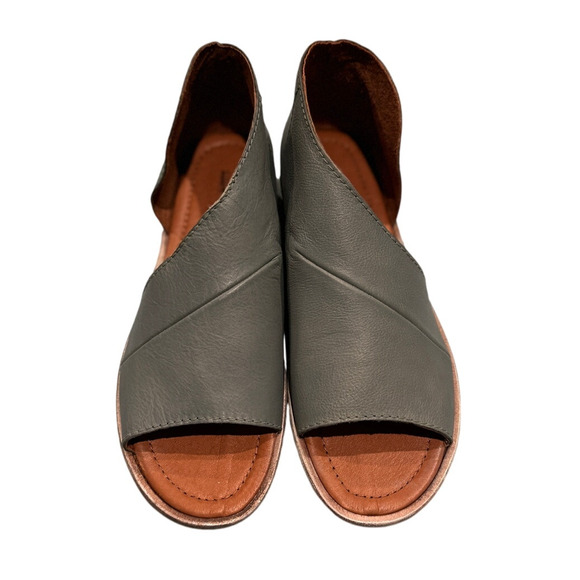 NWT FREE PEOPLE Mont Blanc Asymmetrical Mule Sandals Shoes 6.5/37 | QUICK SHIP - Picture 2 of 6